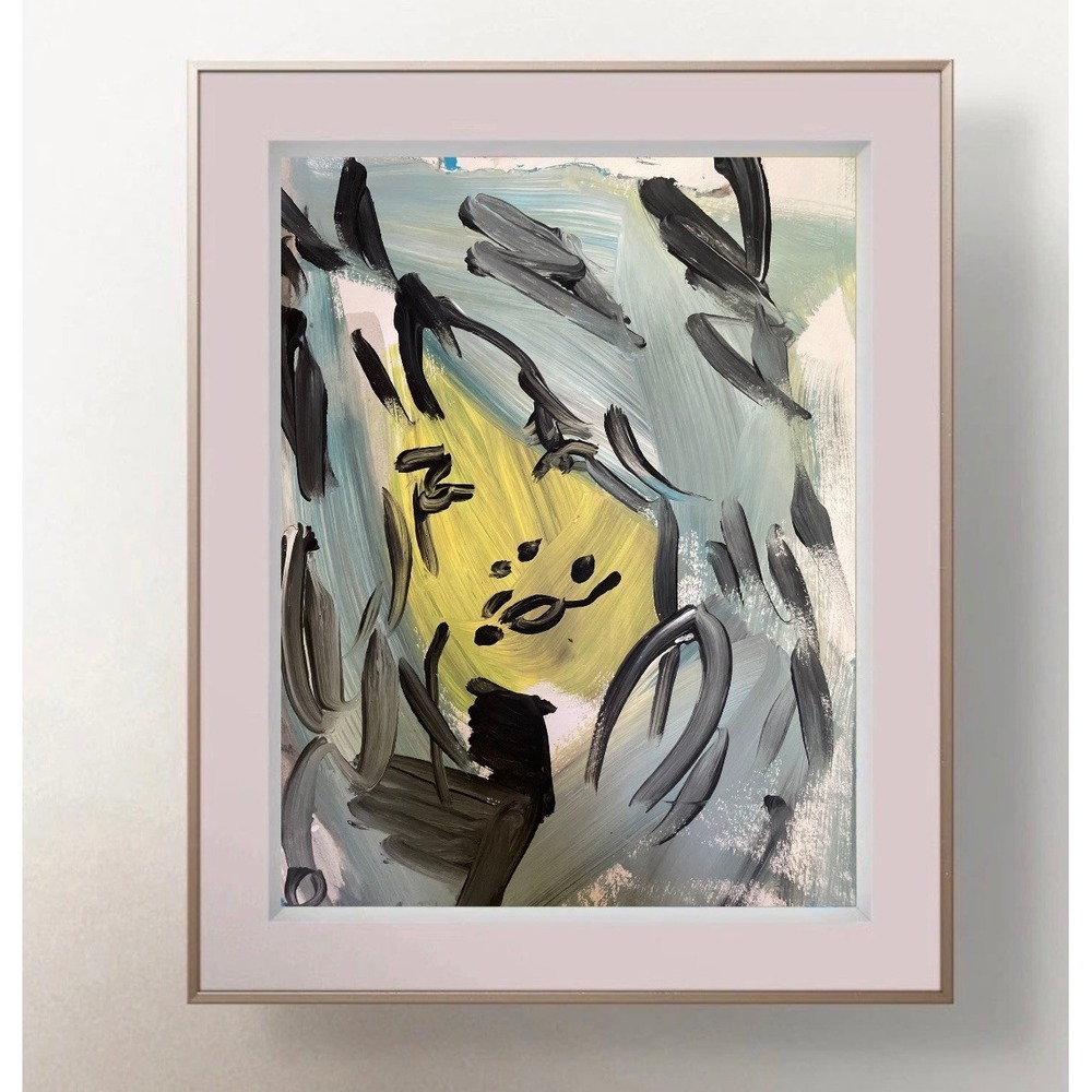 OMAN Dolly Parton Abstract Pop Art Portrait Painting 8.5x11 Paper Minimalism